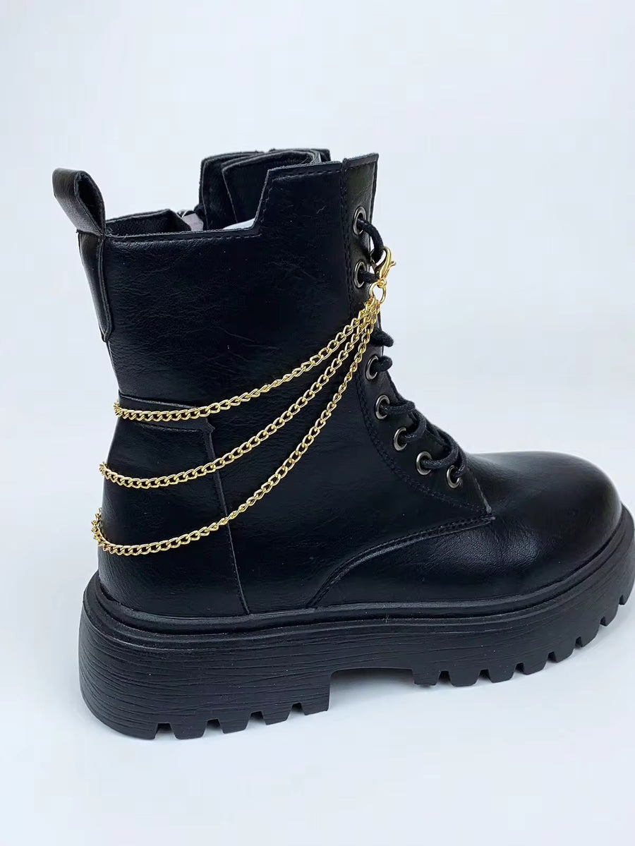 1pc Boot/Shoe Decorative Chain, Punk Style Metal Chain Accessory For Women & Men, Y2K Winter Shoes